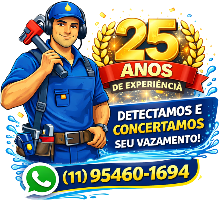 25 anos de experiencia em caça vazamentos