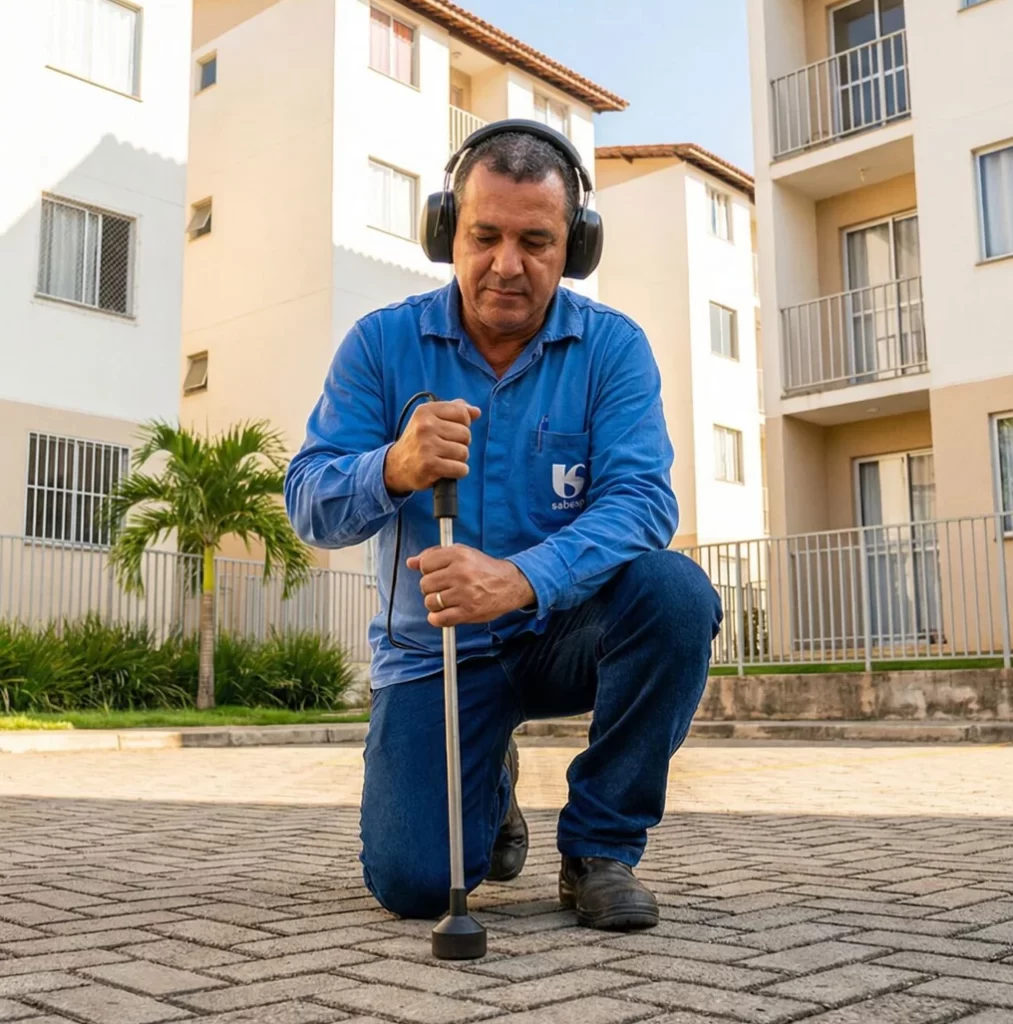 caca vazamento de agua