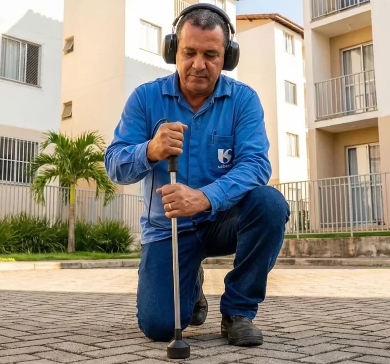 caca vazamento de agua